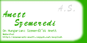 anett szemeredi business card